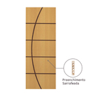 Folha de Porta Madeira Curupixá de Giro ou Correr Direito|Esquerdo Marrom 210x70cm Sarrafeada Decorada Pinhal Portas